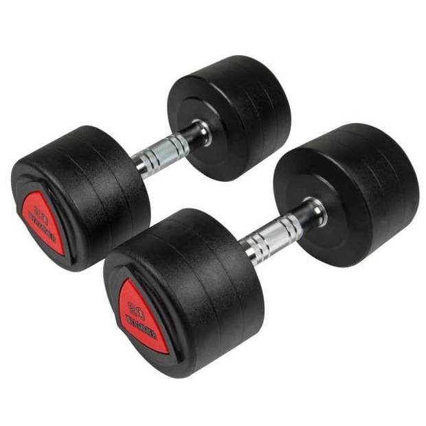 Hammer Fitness PU Dumbbell - PRO - per paar - 2x 32.5kg - PU
