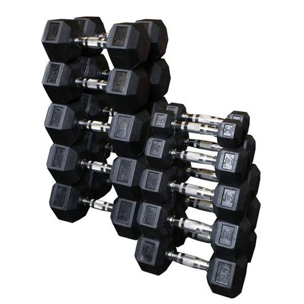 Body-Solid Trainen met Body-Solid Hexagon dumbbells 32.5 KG Paar