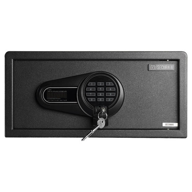 Securata Elektronische Hotelkluis Zwart - 42x20x37 cm - Laptopkluis geschikt voor 15" devices - Elektronisch slot met