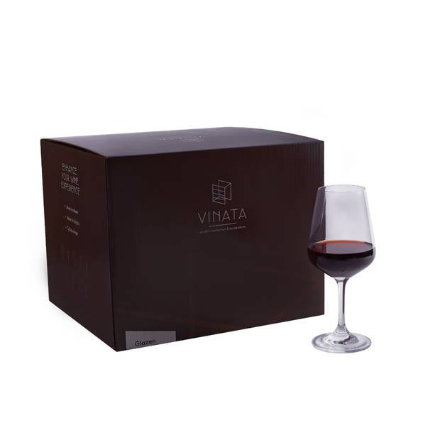 Vinata Verona wijnglazen 37,5cl - 6 stuks - Witte wijnglazen set - Wijnglas kristal