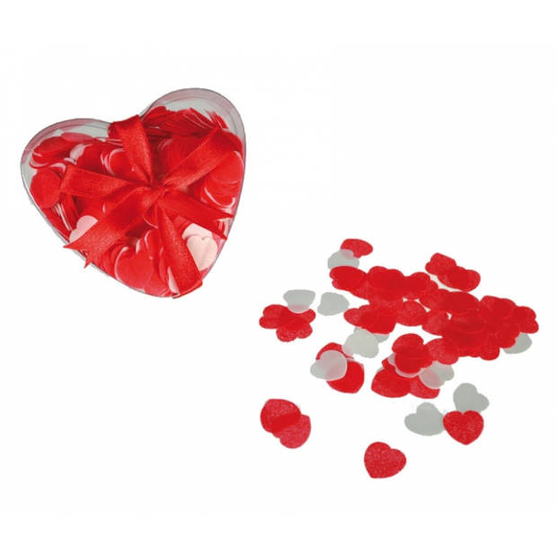 Doosje van 20x gram hartjes confetti voor in bad - Confetti