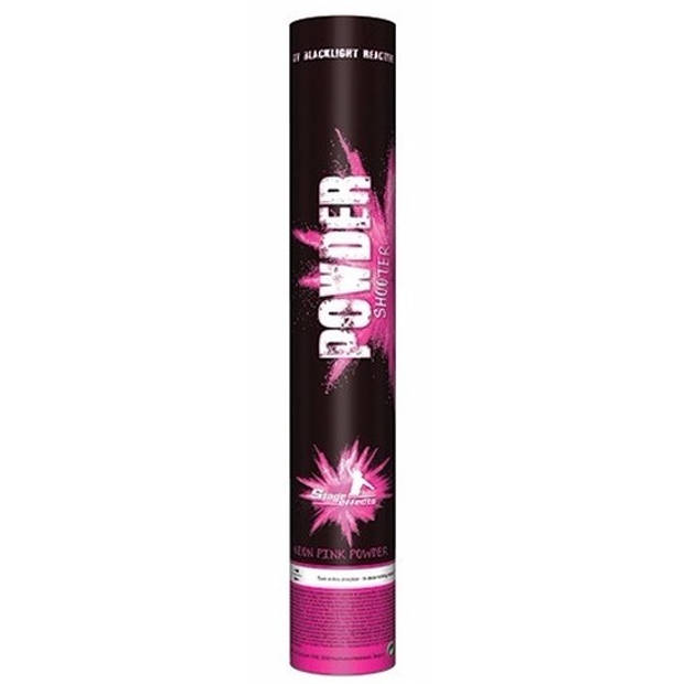2x stuks poeder kanon UV roze effect onder een blacklight 40 cm - Confetti