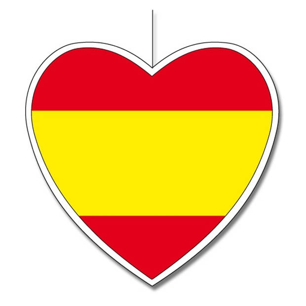 3x Spanje hangdecoratie harten 28 cm - Feestdecoratievoorwerp