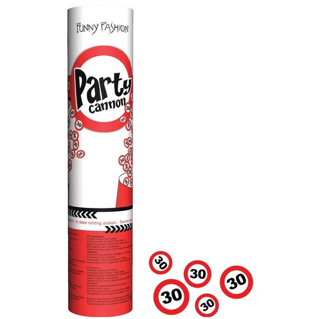 2x stuks party poppers confetti kanon shooters 30 jaar - Confetti