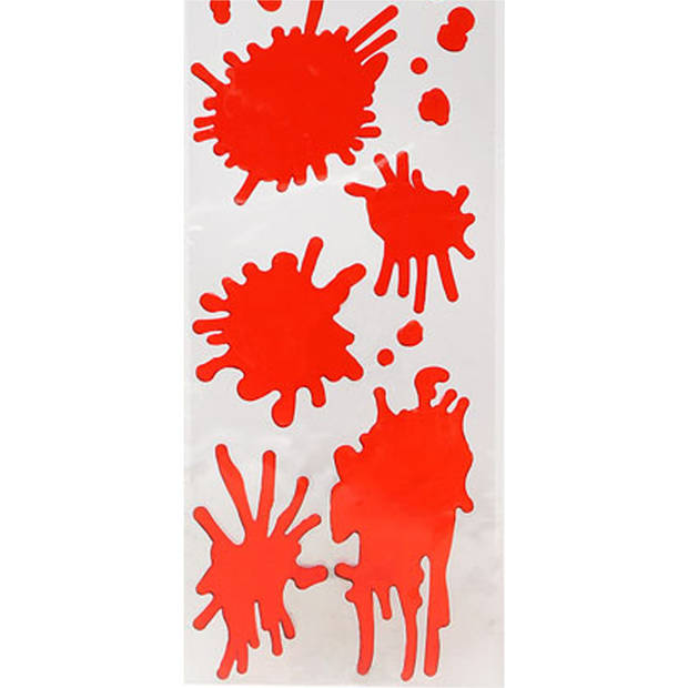 Horror/halloween raamsticker - Bloederige vlekken en spetters - 46 x 13 cm - Feestartikelen/versiering - Feeststickers