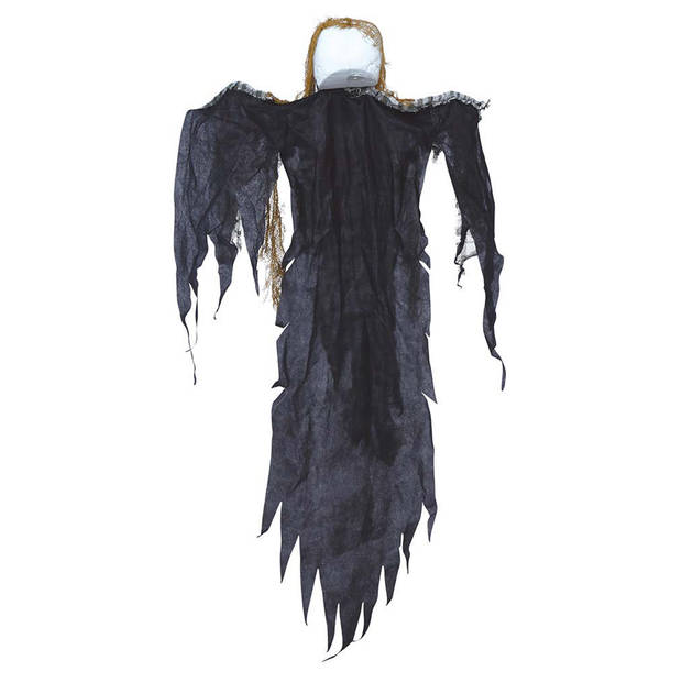 Halloween/horror thema hang decoratie Skelet/Zombie - met gescheurde kleding - griezel pop - 120 cm - Feestdecoratievoor