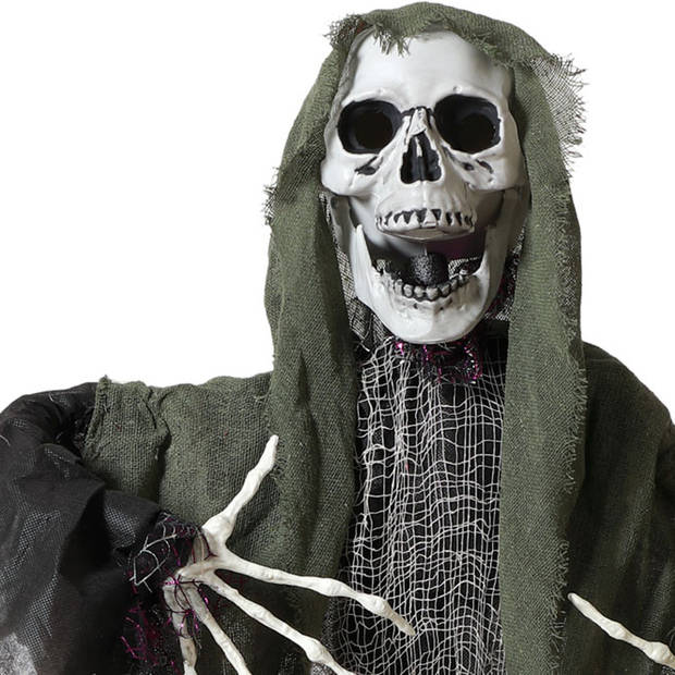 Halloween/horror thema hang decoratie Geest/spook Skelet - enge/griezelige pop - 158 cm - Feestdecoratievoorwerp