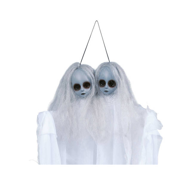 Horror/halloween decoratie spook/geest pop - siamese tweeling - hangend - 70 cm - Halloween poppen