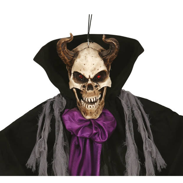 Fiestas Horror/halloween decoratie skelet demoon pop - met licht - 150 cm - Halloween poppen