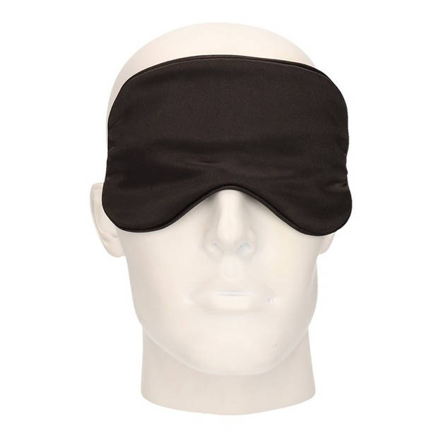 2x Comfortabel reismasker/ slaapmasker luxe zwart - Slaapmaskers