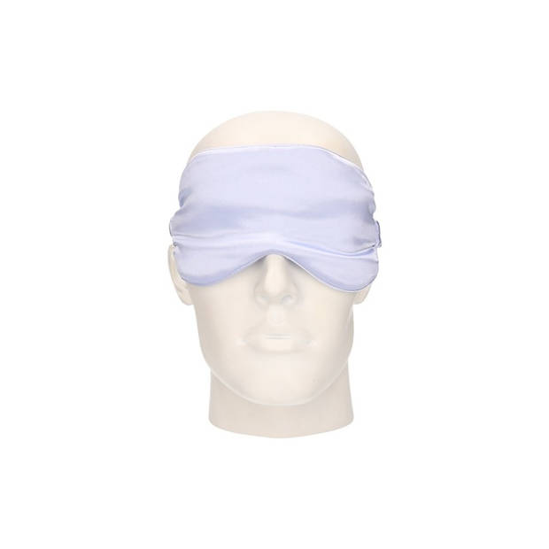 2x Comfortabel reismasker/ slaapmasker luxe babyblauw - Slaapmaskers