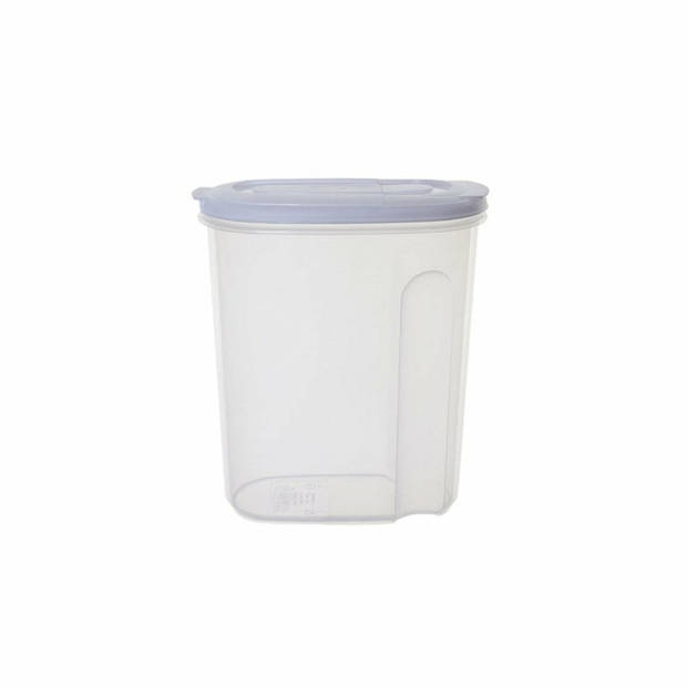 Voedselcontainer strooibus - 2x - transparant - 3 liter - kunststof - 20 x 10 x 24 cm - Voorraadpot