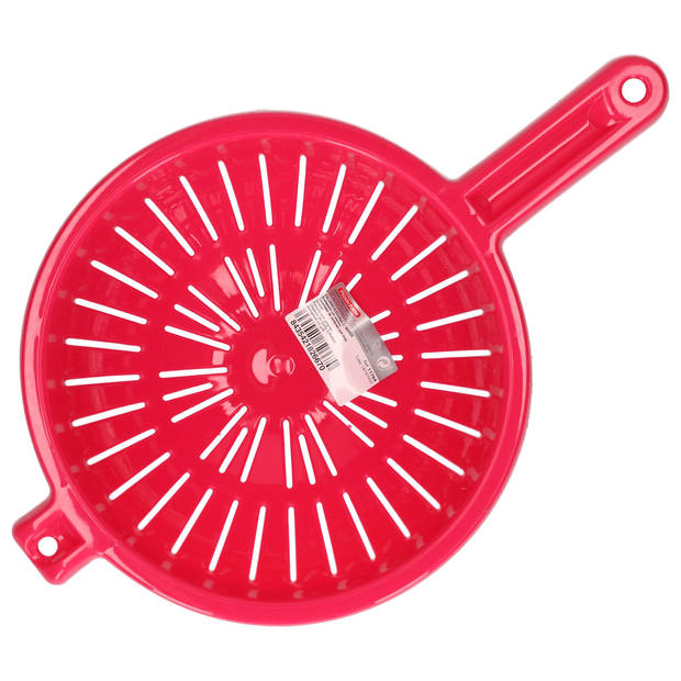 Plasticforte Keuken vergiet/zeef - kunststof - Dia 23 cm x Hoogte 10 cm - fuchsia roze - Vergieten