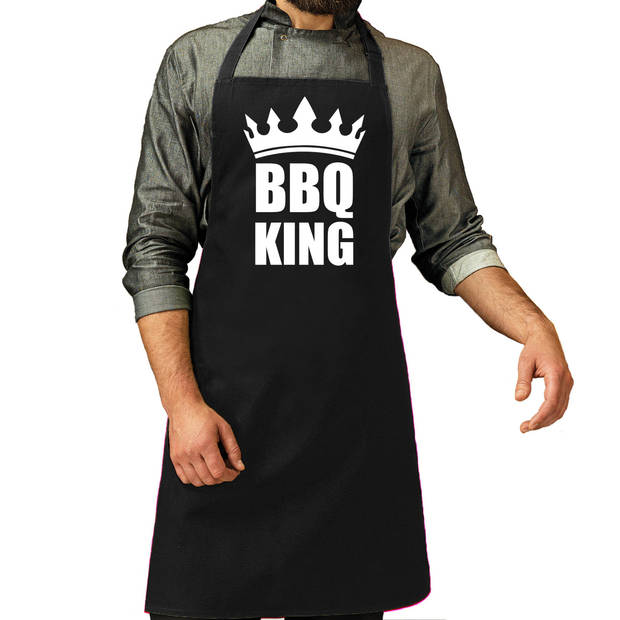 Barbecueschort BBQ King zwart heren - Feestschorten