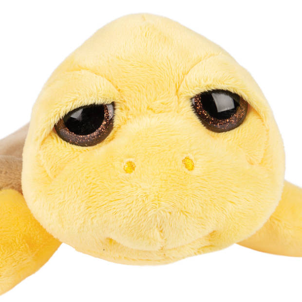 Suki Gifts pluche zeeschildpad Jules knuffeldier - cute eyes - geel - 24 cm - Knuffel zeedieren