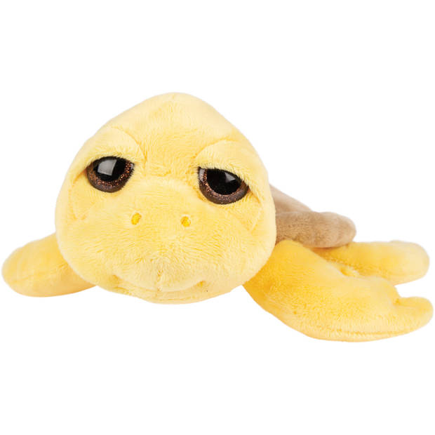 Suki Gifts pluche zeeschildpad Jules knuffeldier - cute eyes - geel - 24 cm - Knuffel zeedieren