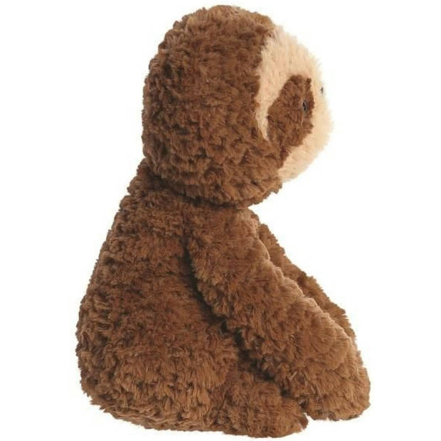 Aurora Eco Nation Pluche knuffeldier luiaard - bruin - 27 cm - bosdieren thema - Knuffel bosdieren