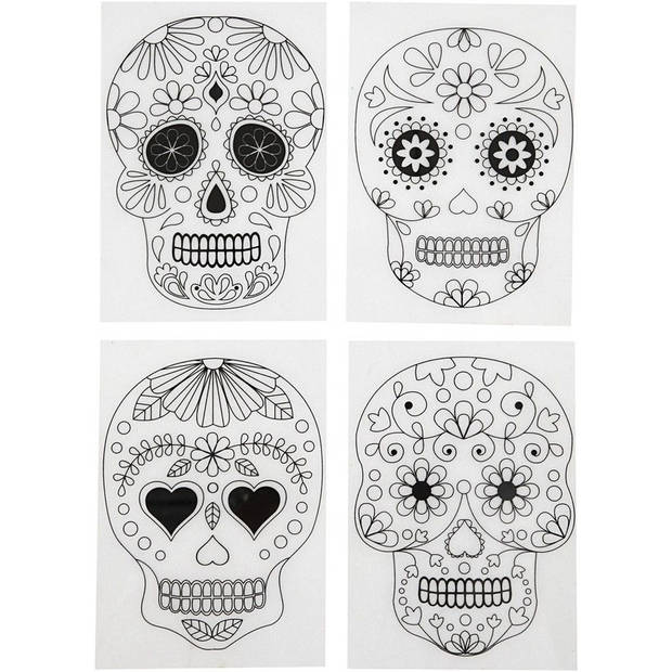 Krimp hobby folie Day of the dead met sleutelhangers - Hobbypakket