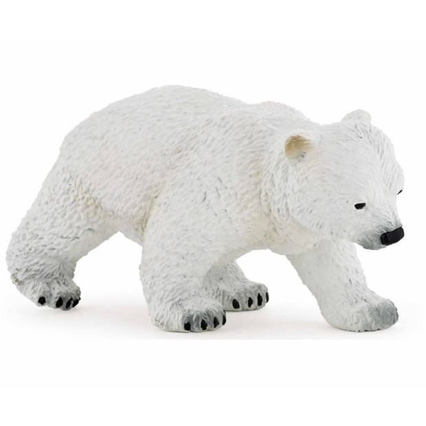 Plastic speelgoed figuren setje ijsbeer en baby/kind 14 en 8 cm - Speelfigurenset