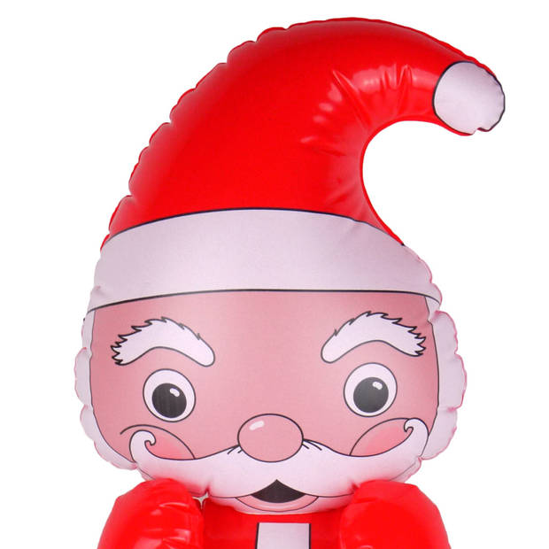 Henbrandt decoratie kerstman - opblaasbaar - 65 cm -opblaas figuur/pop - Opblaasfiguren