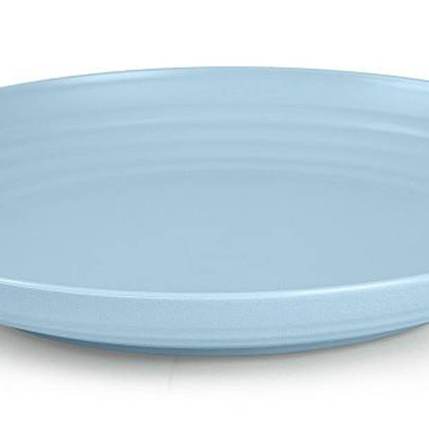 PlasticForte Rond bord/camping bord - D22 cm - ijsblauw - kunststof - Dinerborden