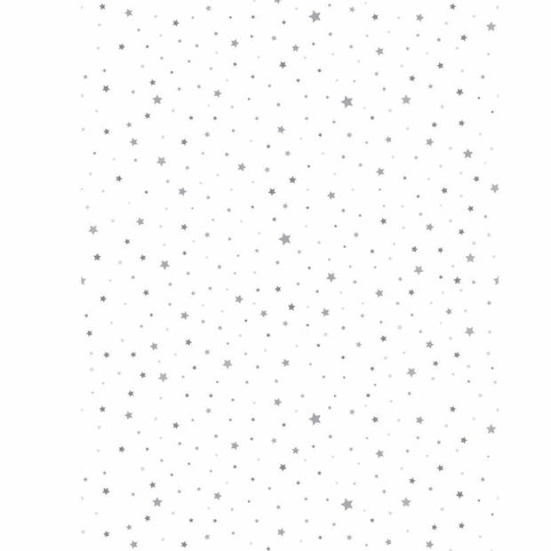 Duni kerst tafellaken/tafelkleed - 138 x 220 cm - papier - wit met sterren - rechthoekig - Tafellakens