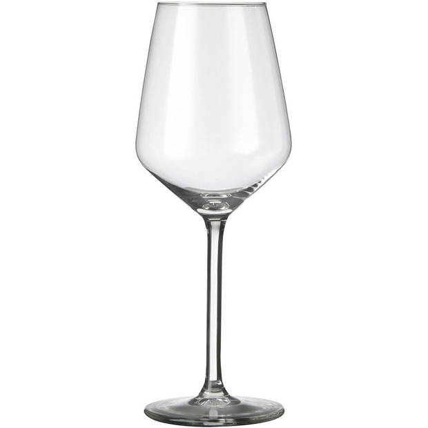 6x Luxe witte wijn glazen 370 ml Carre - Wijnglazen