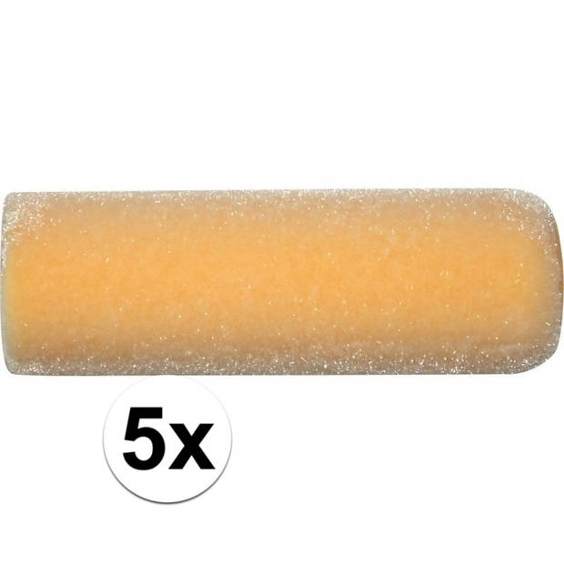 Lakverf roller velvet 10 cm 5 stuks - Verfrollers