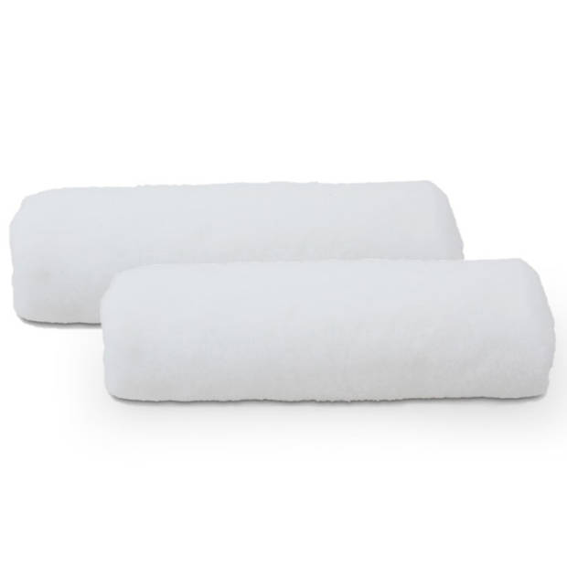 Set van 2x stuks muur vacht verfrollers polyester 7,8 x 25 cm - Verfrollers