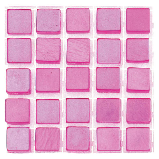 119x stuks mozaieken maken steentjes/tegels kleur roze 5 x 5 x 2 mm - Mozaiektegel
