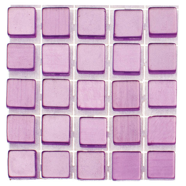 119x stuks mozaieken maken steentjes/tegels kleur lila paars 5 x 5 x 2 mm - Mozaiektegel