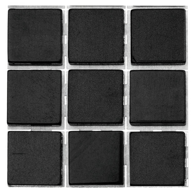 63x stuks mozaieken maken steentjes/tegels kleur zwart 10 x 10 x 2 mm - Mozaiektegel