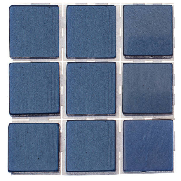 63x stuks mozaieken maken steentjes/tegels kleur donkerblauw 0.1 x 0.1 x 0.2 cm - Mozaiektegel