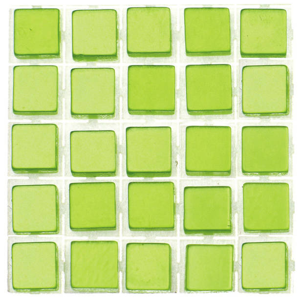 119x stuks mozaieken maken steentjes/tegels kleur lichtgroen 5 x 5 x 2 mm - Mozaiektegel