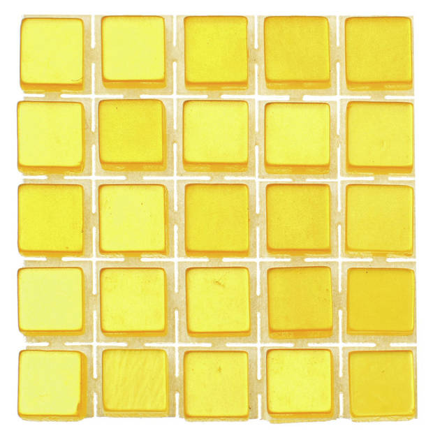 357x stuks mozaieken maken steentjes/tegels kleur geel 5 x 5 x 2 mm - Mozaiektegel