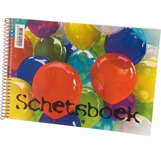 Tekeningen papier schetsboek wit A3 met 24 kleurpotloden - Schetsboeken