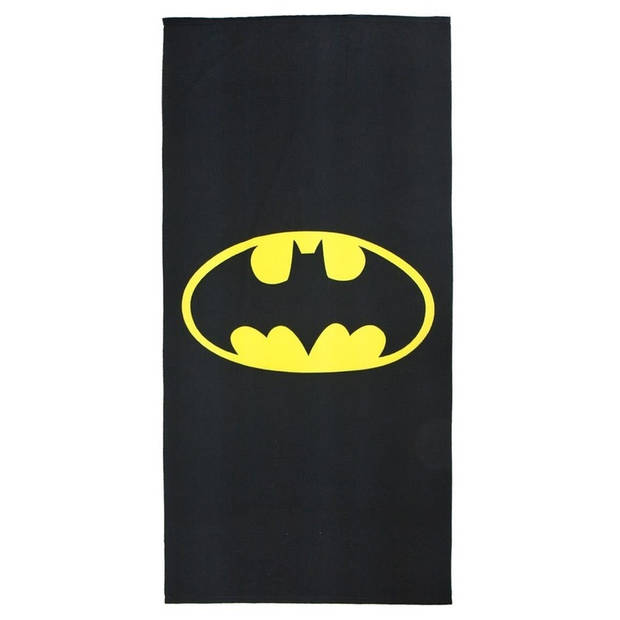 Zwarte Batman strandlaken/badlaken voor jongens 90 x 180 cm - Badcapes