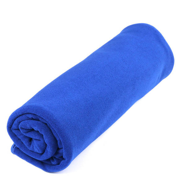 2x stuks Badhanddoeken / handdoeken extra absorberend 150 x 75 cm blauw - Badhanddoek