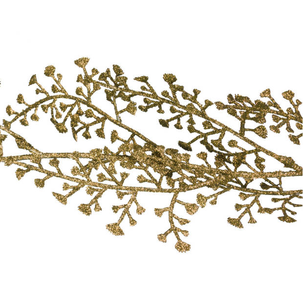 Cosy at Home kerstslinger - goud - 180 cm - kunststof - Guirlandes