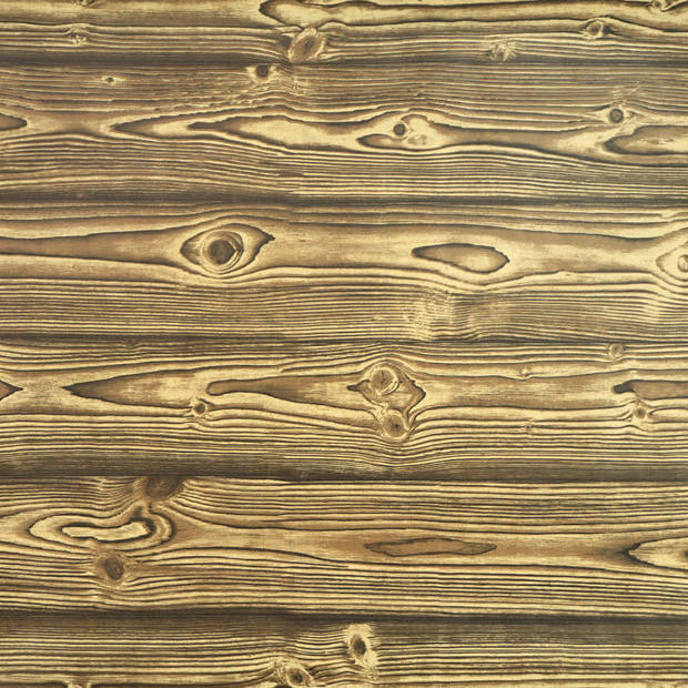 Decoratie plakfolie - bruin hout patroon&nbsp;- 45 cm x 2 m - zelfklevend - Meubelfolie