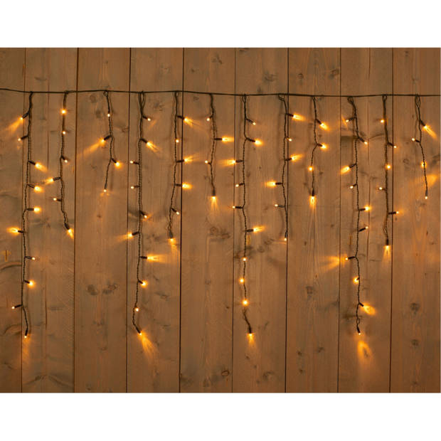 Ijspegelverlichting lichtsnoeren met 1400 warm witte lampjes 28 x 1 meter - Lichtsnoeren