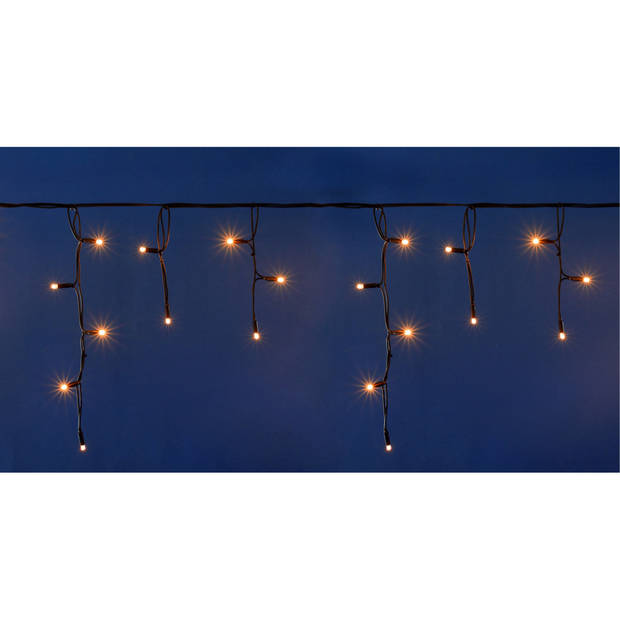 Ijspegelverlichting lichtsnoeren met 500 warm witte lampjes 20 x 0,35 meter - Lichtsnoeren