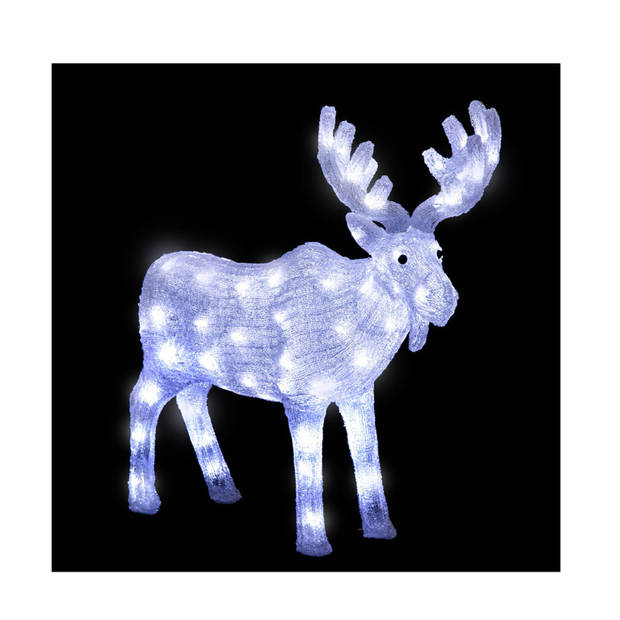 Feeric lights and christmas Kerstfiguur - verlicht - rendier met licht - 73 cm - 100 LEDs - kerstverlichting figuur