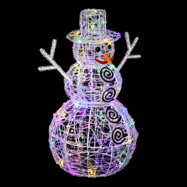 Feeric lights and christmas - LED verlichte sneeuwpop figuur - 60 cm - kerstverlichting figuur