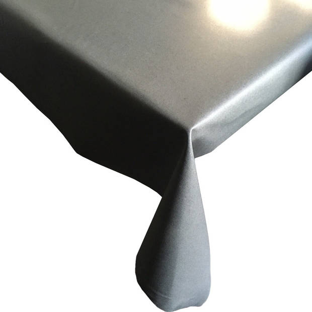 Antraciet grijze tafelkleden/tafelzeilen linnen 140 x 200 cm rechthoekig - Tafelzeilen