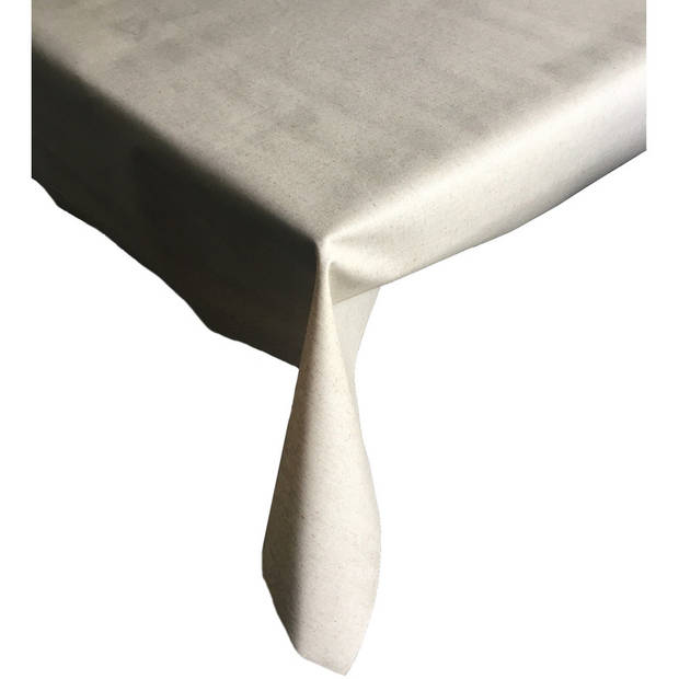 Creme witte tafelkleden/tafelzeilen linnen 140 x 180 cm rechthoekig - Tafelzeilen