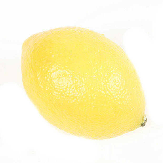 Set van 3x stuks nepfruit/Kunstfruit/deco fruit gele citroen 8 cm - Kunstbloemen