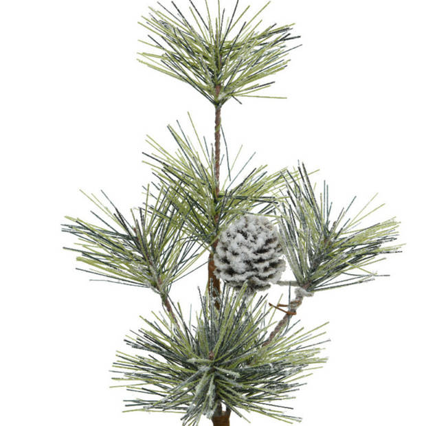 Decoris kersttak - groen met bes - 25 cm - voor kerststukjes - Decoratieve tak kerst