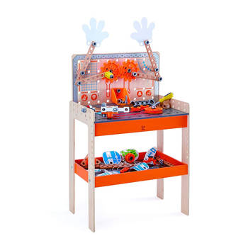 Hape houten werkbank Deluxe Scientific 79-delig