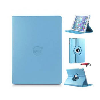 HEM iPad Hoes geschikt voor iPad Mini 1 / 2 / 3 - L-Blauw - Draaibare Hoes - iPad Mini 1/2/3 hoes - Met Stylus Pen